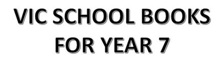 Picture for category VIC School Books for Year 7