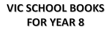 Picture for category VIC School Books for Year 8