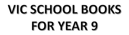 Picture for category VIC School Books for Year 9