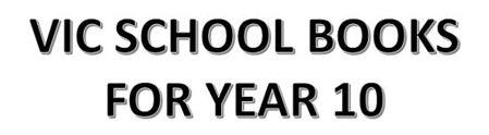 Picture for category VIC School Books for Year 10