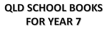 Picture for category QLD School Books for Year 7