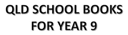 Picture for category QLD School Books for Year 9