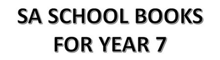 Picture for category SA School Books for Year 7