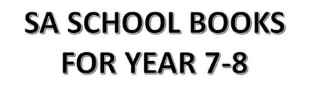 Picture for category SA School Books for Year 7-8