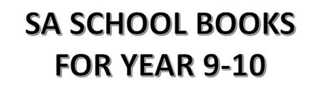 Picture for category SA School Books for Year 9-10