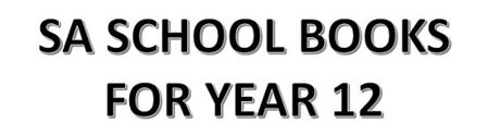 Picture for category SA School Books for Year 12