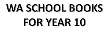 Picture for category WA School Books for Year 10