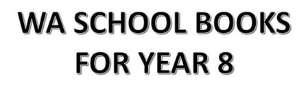 Picture for category WA School Books for Year 8