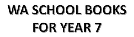 Picture for category WA School Books for Year 7