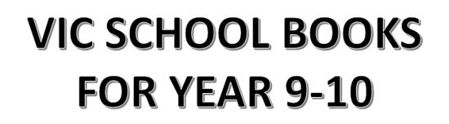 Picture for category VIC School Books for Year 9-10