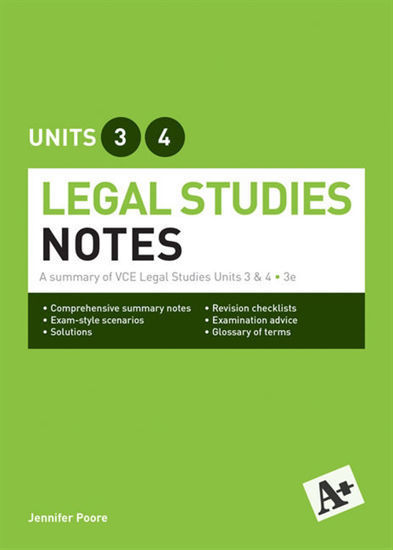 Picture of  A+ Legal Studies Notes VCE Units 3 & 4