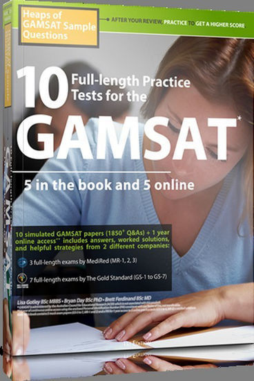 Picture of 10 Full-length Practice Tests for the GAMSAT: 5 in the Book and 5 Online