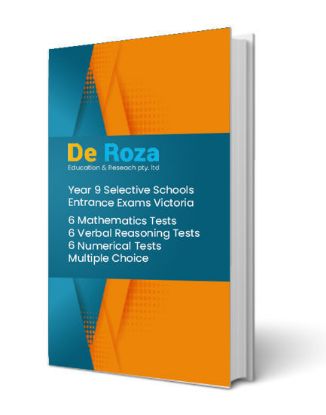 VIC Set of 6 Mathematics Reasoning Tests, 6 General Ability Quantitative Tests and 6 General Ability Verbal Tests - Yr 8 for Yr 9