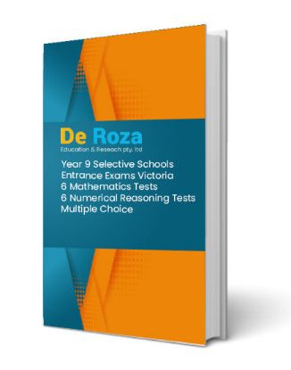 VIC Set of 6 Mathematics Reasoning Tests and 6 General Ability Quantitative Tests - Yr 8 for Yr 9 Selective School Entrance