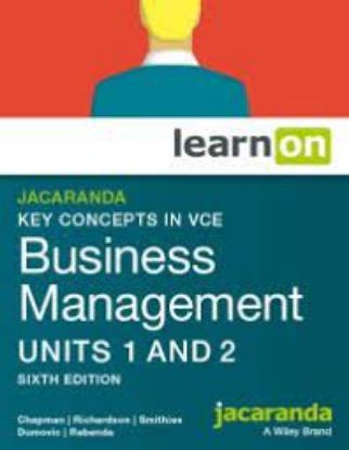 Picture of  Jacaranda Key Concepts in    VCE Business Management Units 1 & 2 6e learnON + studyON