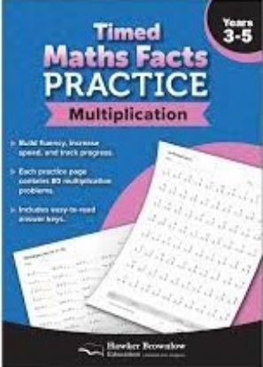 Picture of Timed Maths Facts Practice Multiplication, Years 3–5