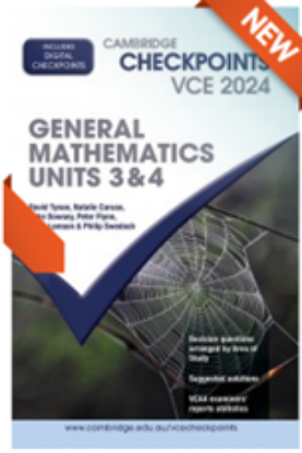 Picture of Cambridge Checkpoints VCE General Mathematics Units 3&4 2024 (print and digital)