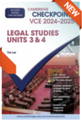 Picture of Cambridge Checkpoints VCE Legal Studies Units 3&4 2024-2025 (print and digital)