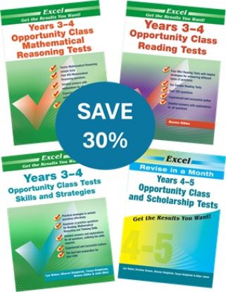 Picture of Excel Opportunity Class  Tests Years 3–4 Value Pack 4